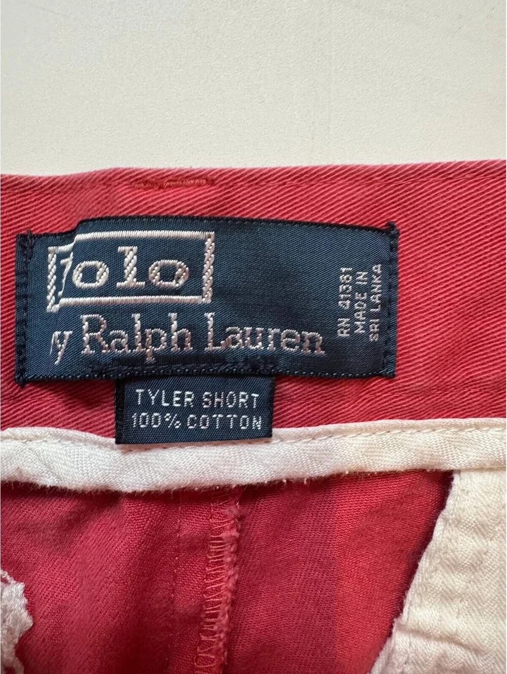 Polo Ralph Lauren Mens Shorts Size 32 Red Pre-Owned